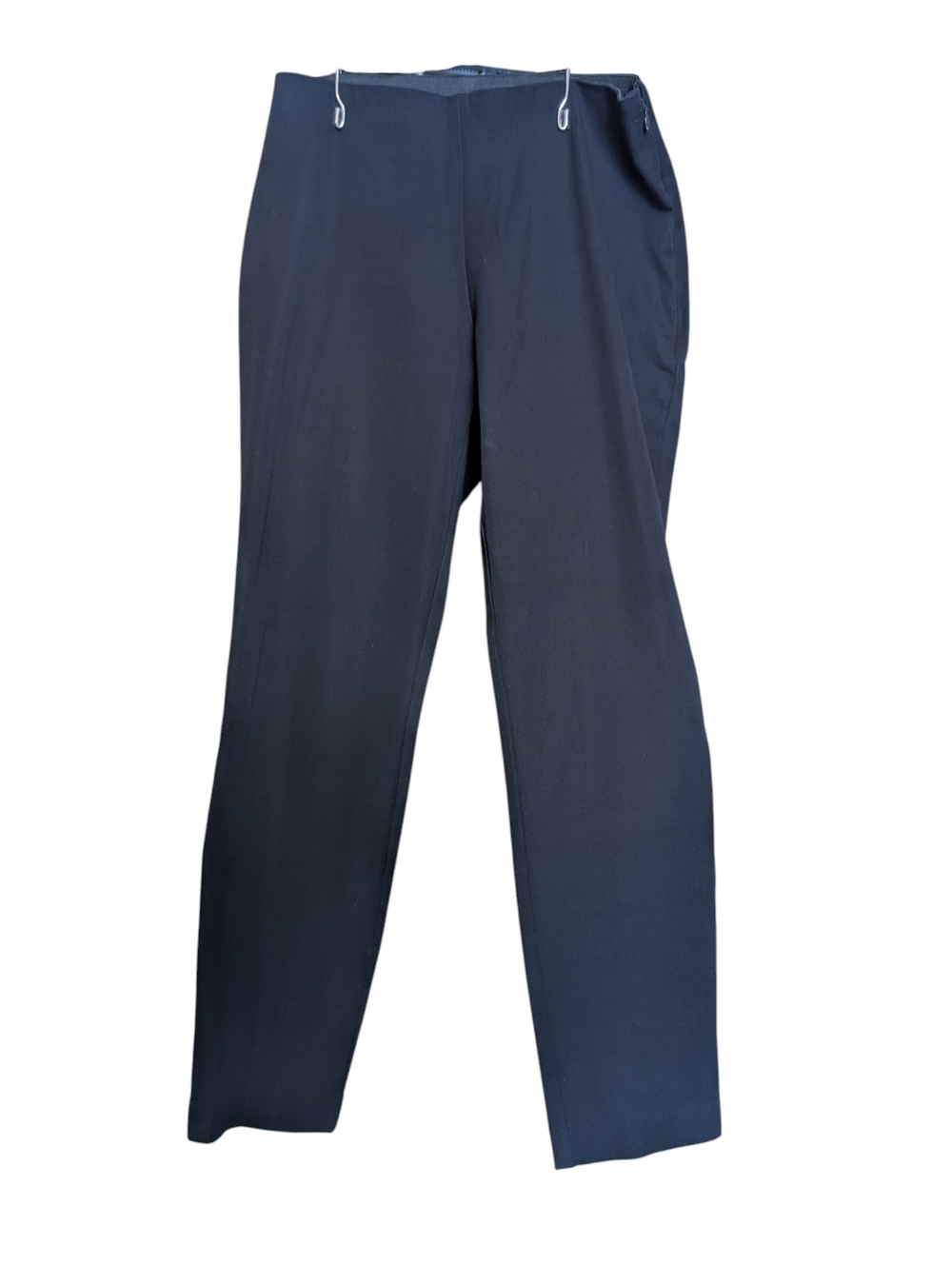 A New Day Black Stretchy Slacks Side Zipper Sz 4